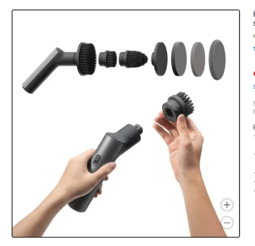 HOTO Cordless Spin Scrubbers six brush heads IPX7 waterproof