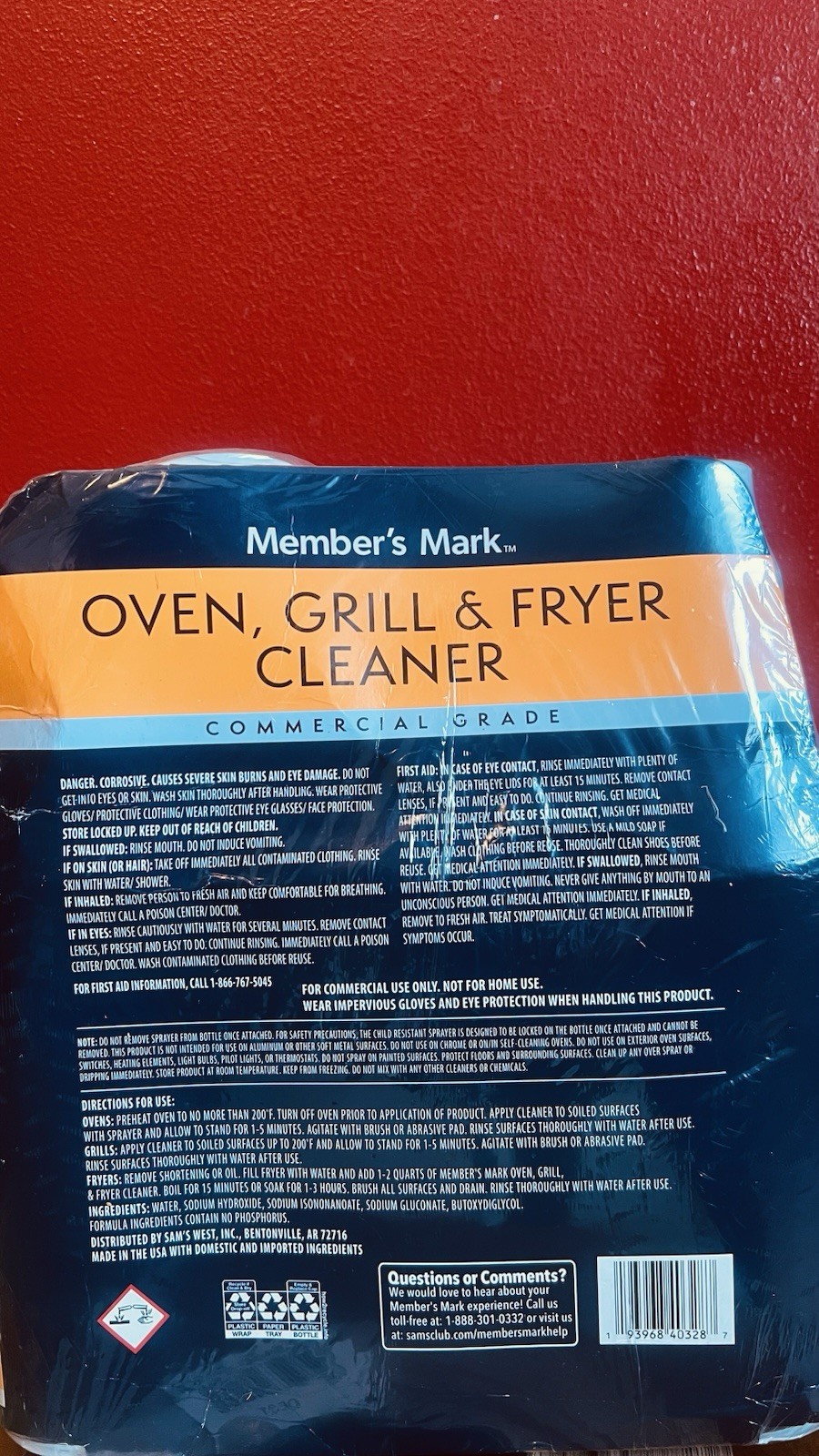 Member’s Mark Oven Grill Fryer Cleaner Spray 3-Pack 32 oz Each