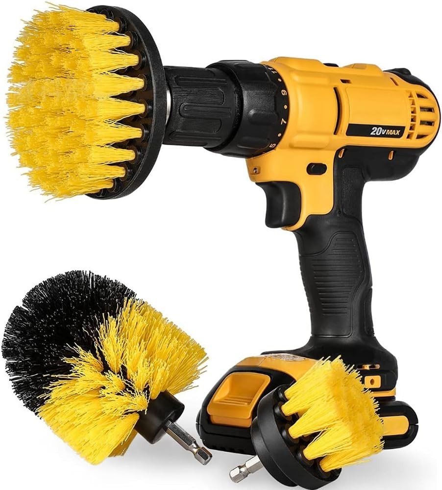 3 Pack] Auto Detailing Drill Brush Set, Wheel Cleaner Brush, Car Cleaner Wash…