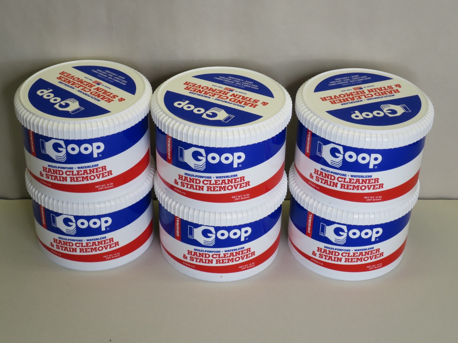 Goop 14oz. Multi-Purpose Water-less Hand Cleaner & Stain Lifter Case of 6