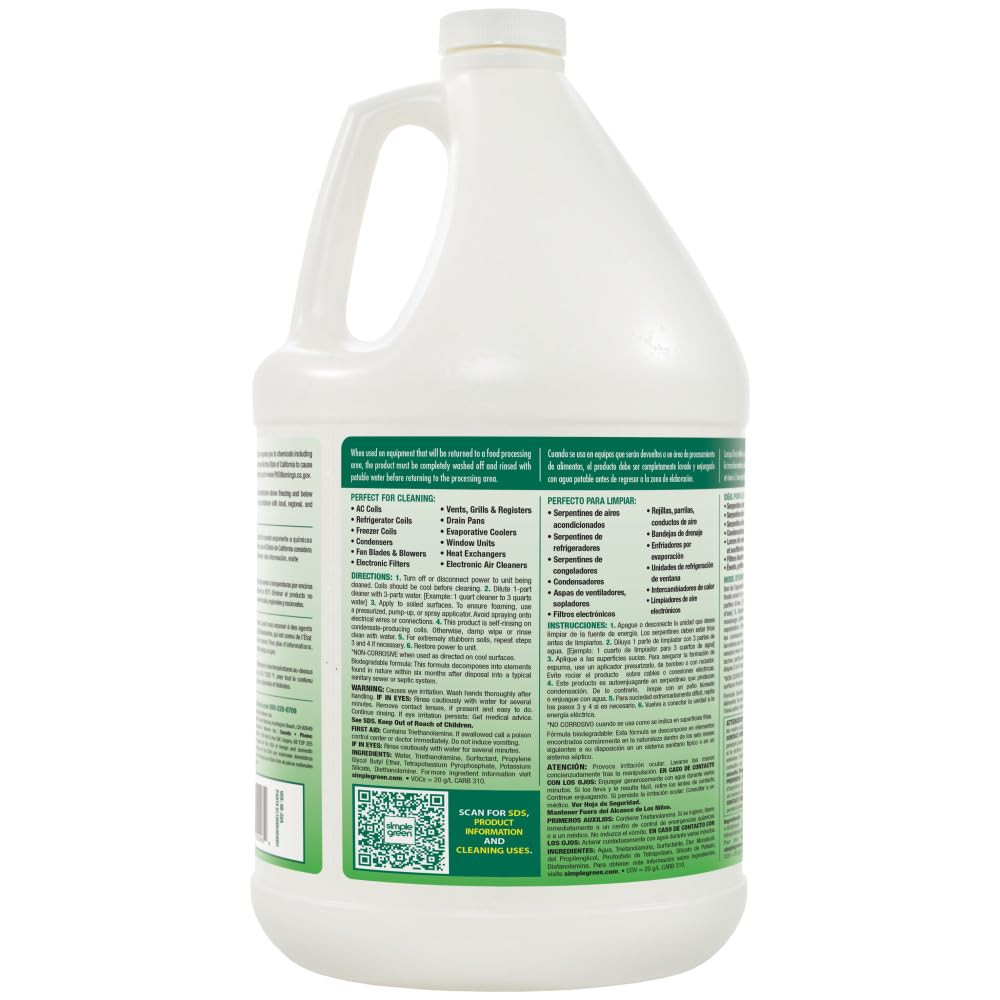 Simple Green Foaming Coil Cleaner – Gallon, 128 Fl Oz (Pack of 1)