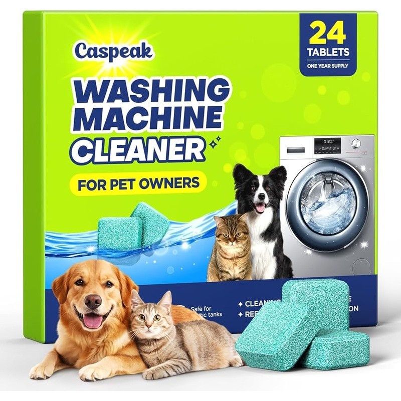 Washing Machine Cleaner Tablets Deep Clean Odor Eliminator Pet Hair Safe New