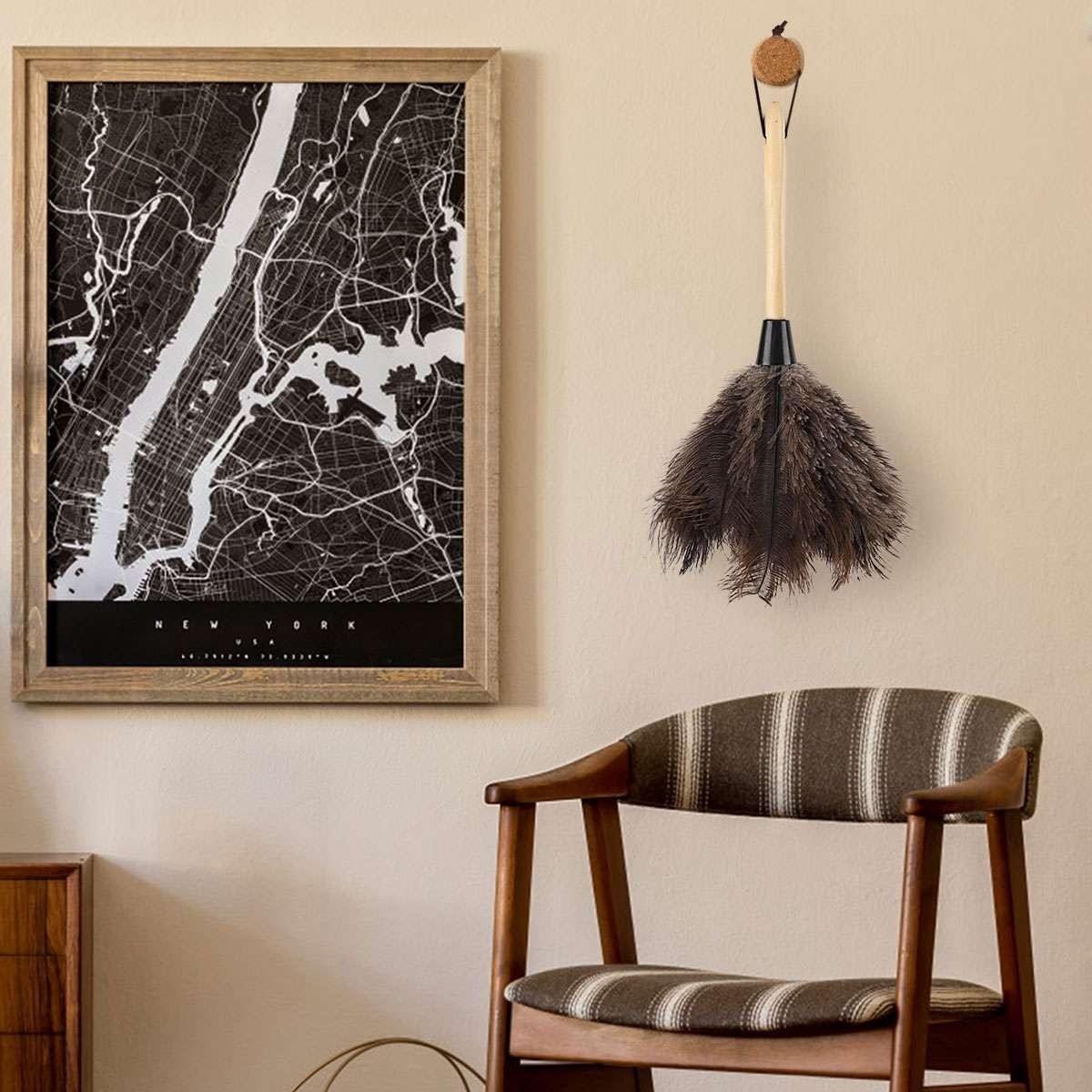 1-5pcs Ostrich Feather Duster Durable Dust Collecting Cleaning Tool In Wool Shop
