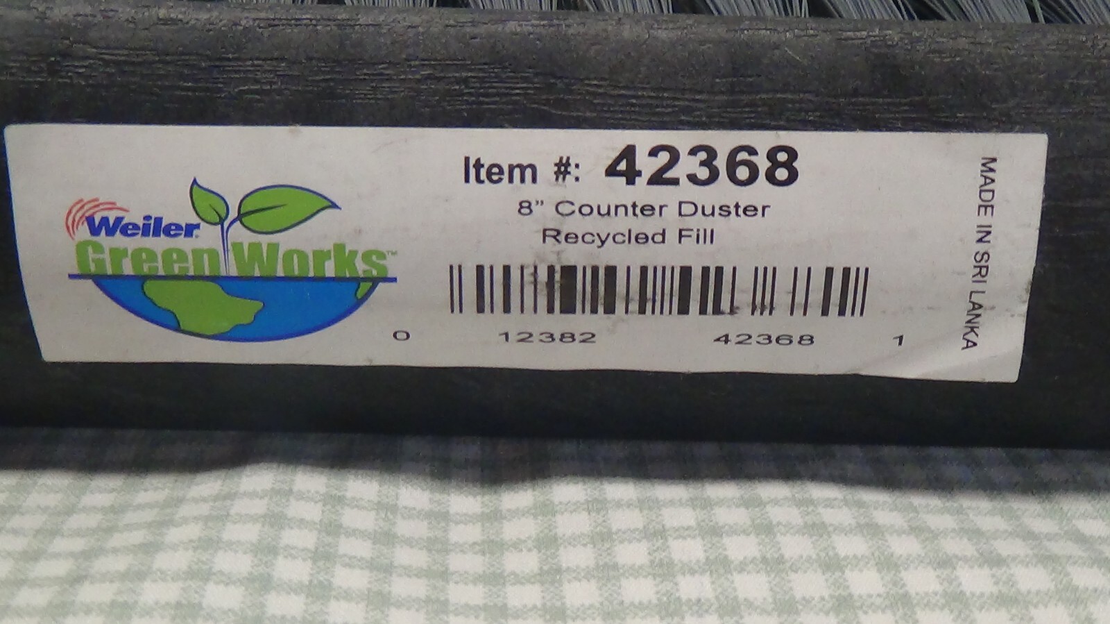 Weiler Green Works 42368 8″ Counter Duster, Recycled PET Fill, Medium Brushing