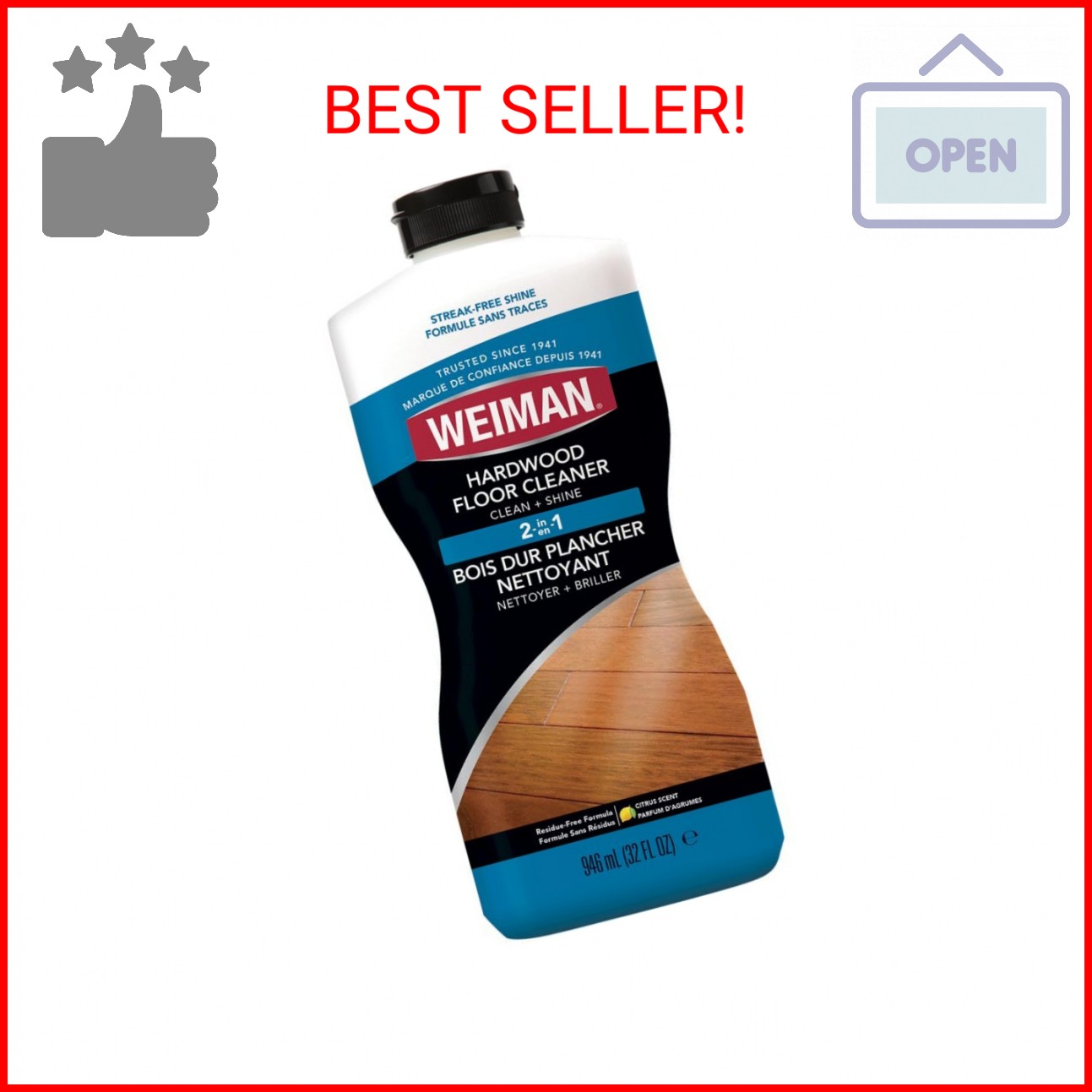 Weiman Hardwood Cleaner for Finished Hardwood Floors, Engineered Floors, Laminat