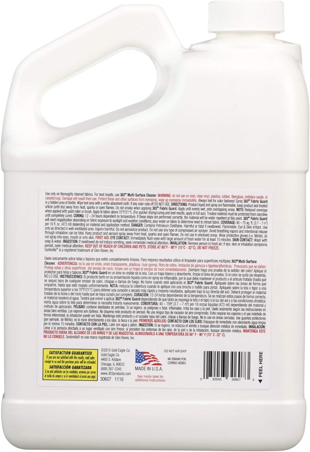 303 Fabric Guard – 128oz Water Repellent & Stain Shielding Spray for All Fabrics