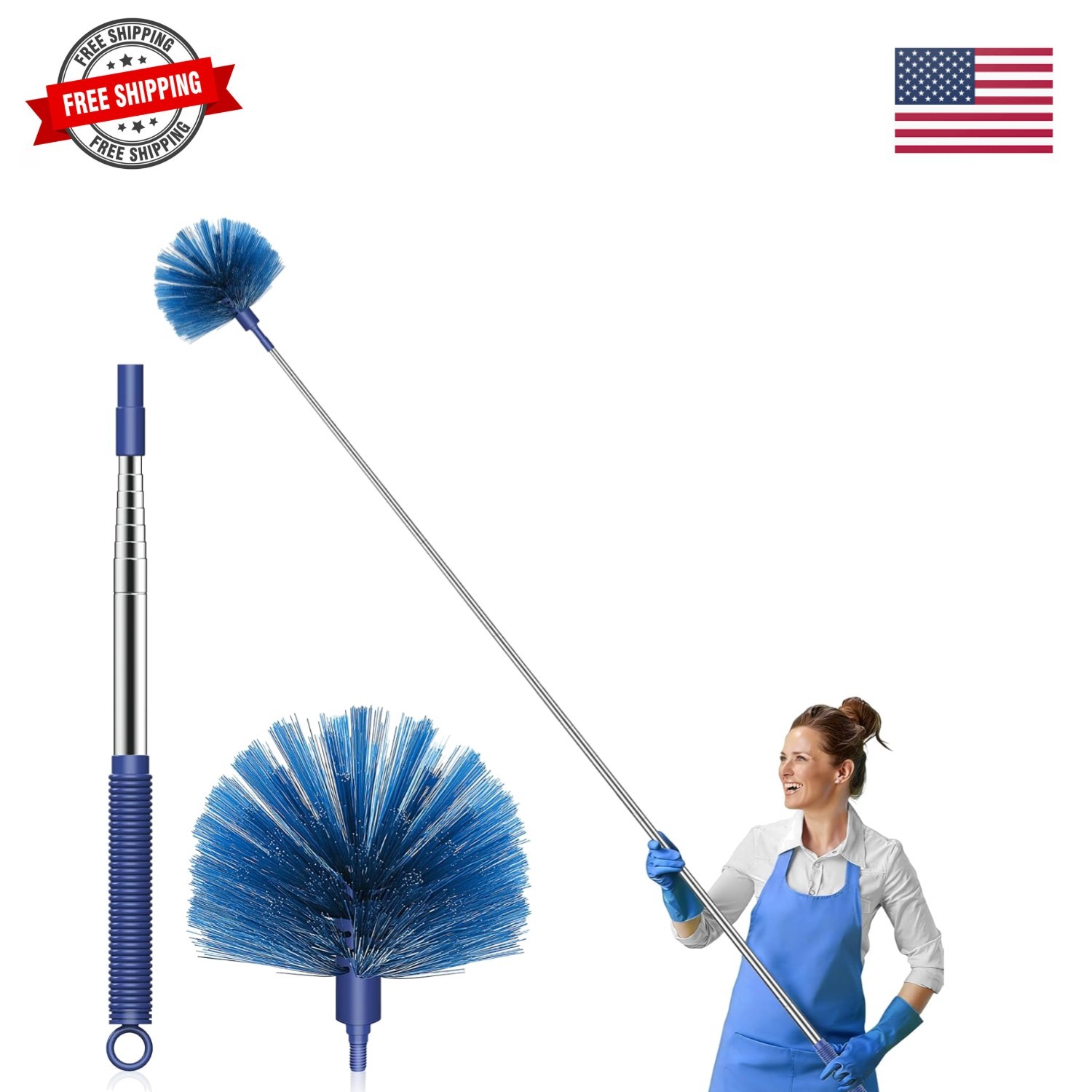 Cobweb Duster with Extension Pole, Retractable Dusters for Cobweb Cleaning 81…