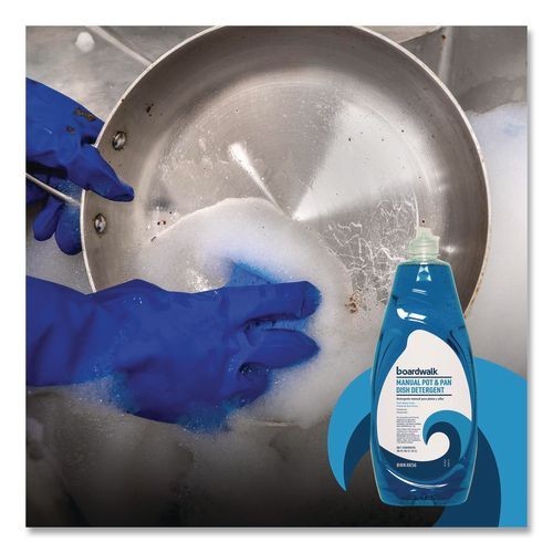 Boardwalk Manual Pot & Pan Dish Detergent, Fresh Breeze, 38 oz Bottle, 8/Carton