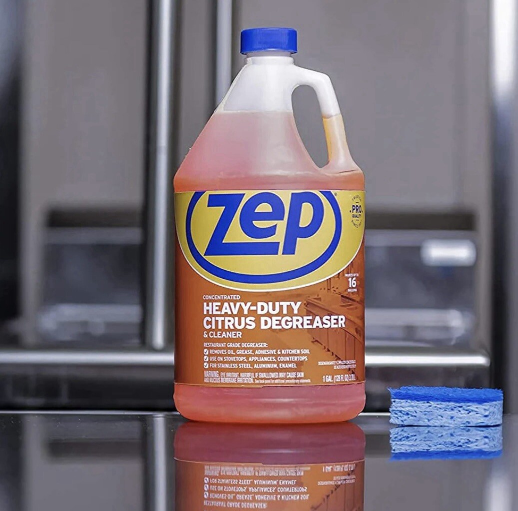 ZEP Heavy-Duty Citrus Degreaser & Cleaner – Kitchen/Grease/Oil/Adhesives – 1 Gal