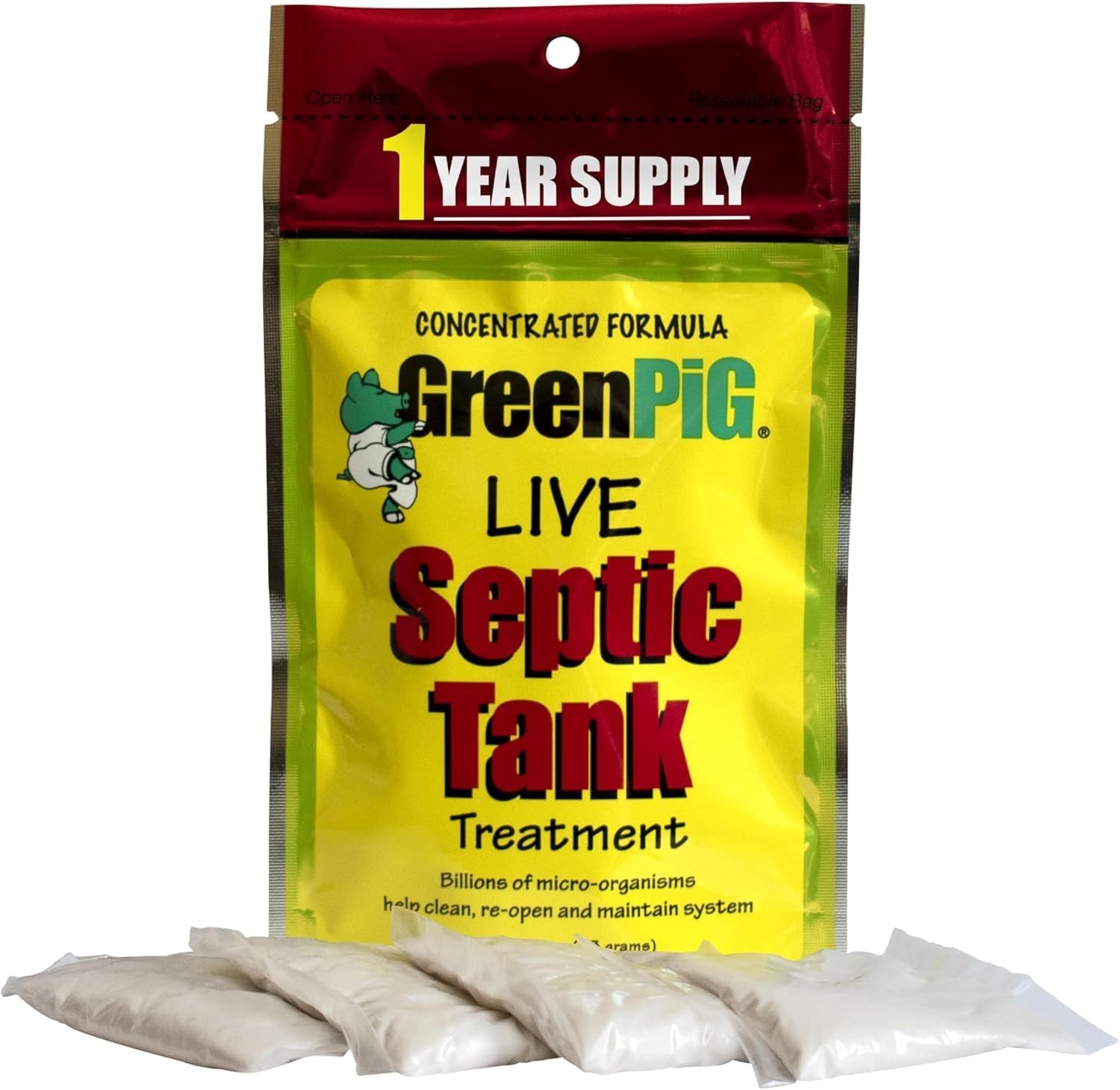 Green Pig 1 Gallon Drain Field Cleaner Septic Safe