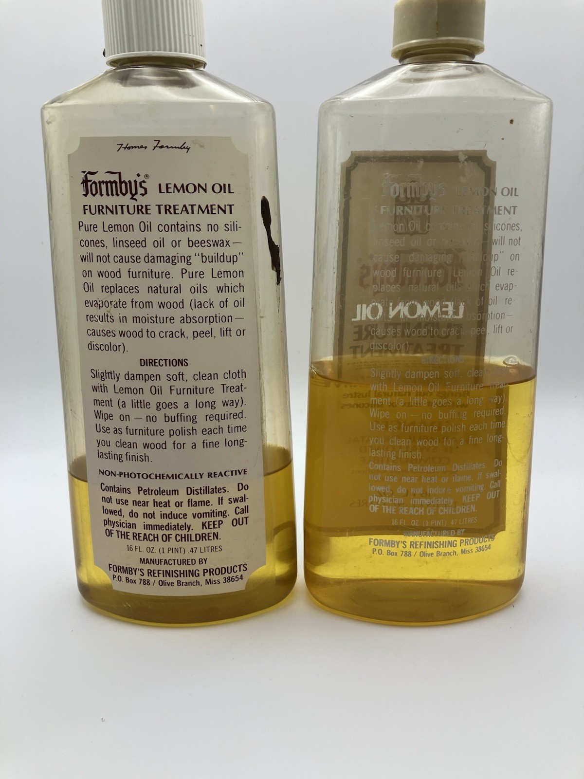 Formby’s Lemon Oil Furniture Treatment Wood 16oz 2 Partial Bottles Discontinued