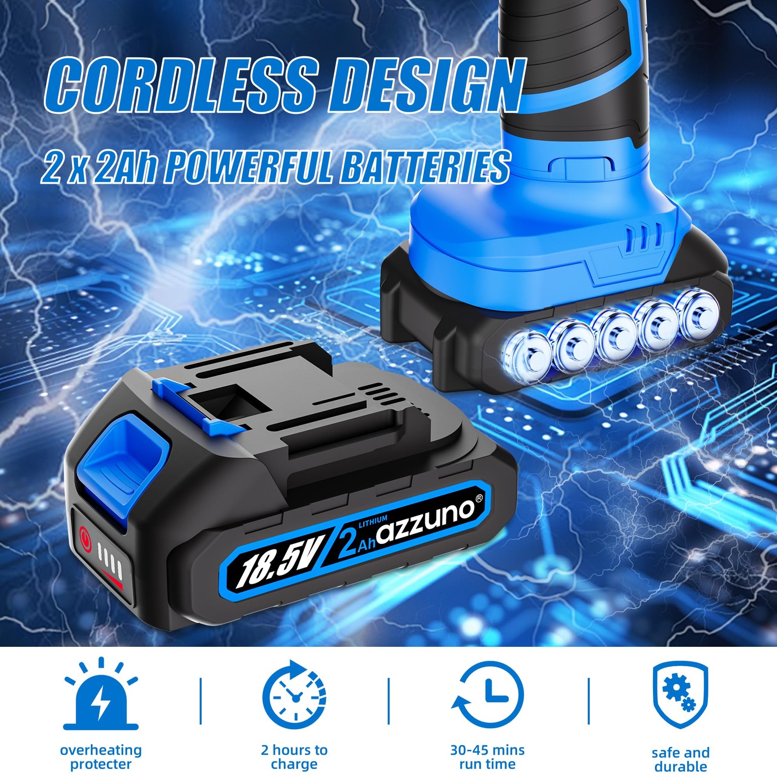 Cordless Car Buffer Polisher, 2x2Ah 21V Batteries 6” Car buffer Waxer Kit, 6…