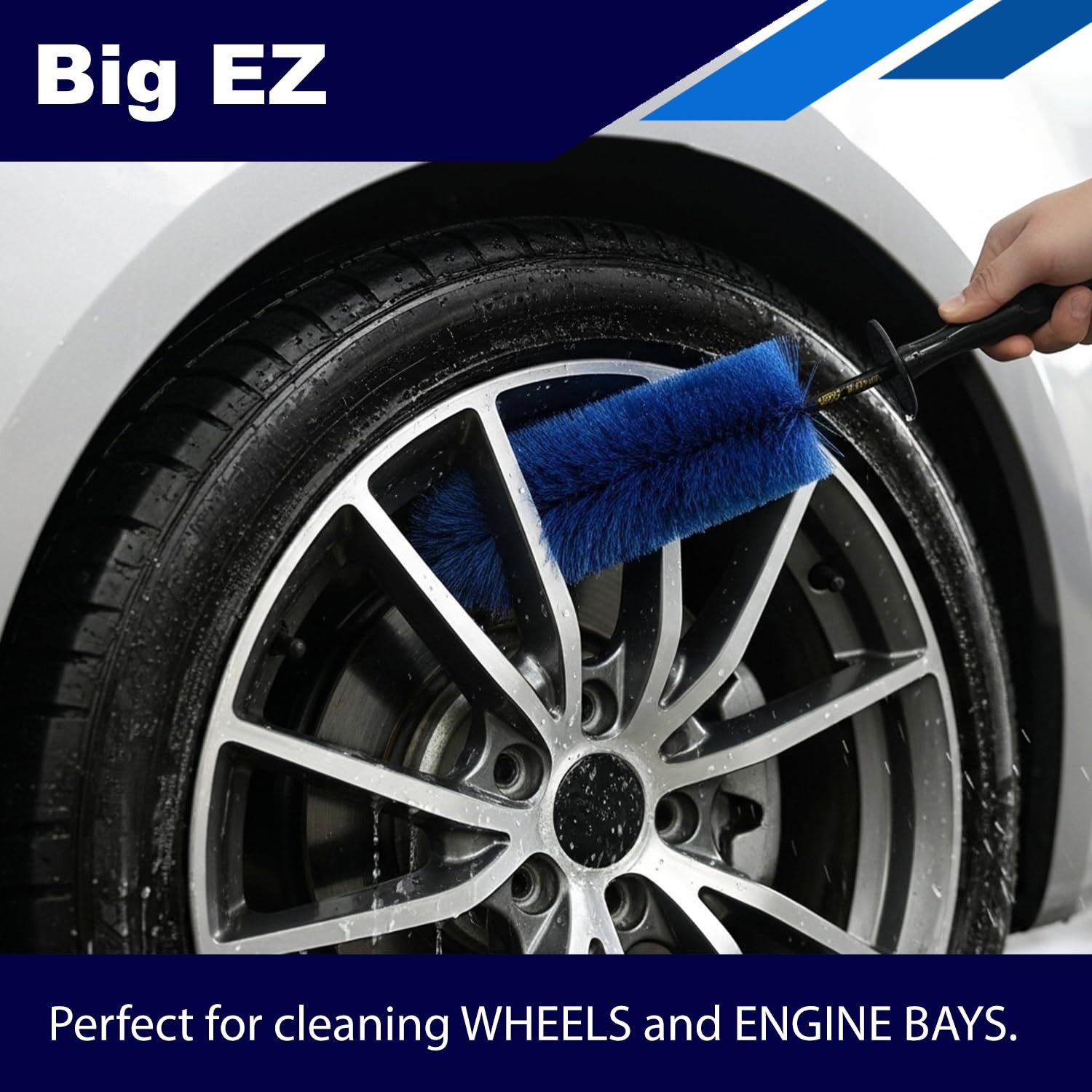Big Wheel Brush – 18-Inch Flexible Nylon Rim & Barrel Cleaner for Cars, Truck…