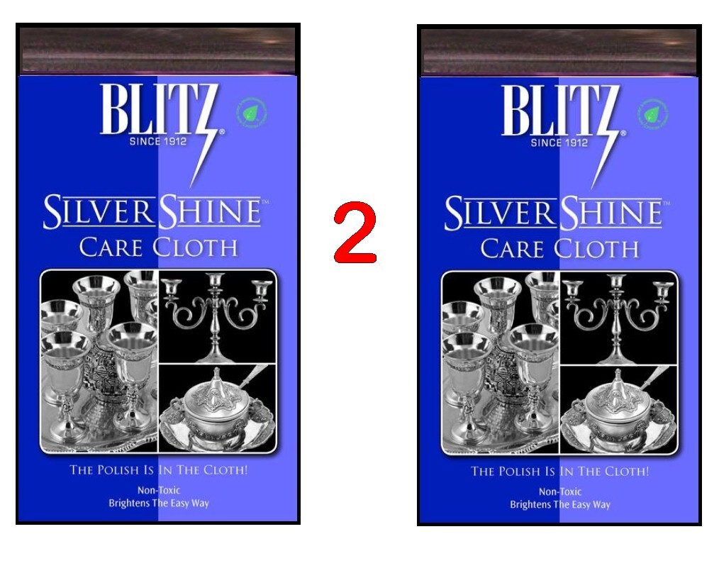 2 Blitz Silver Cleaning Cloth ~ Made in USA