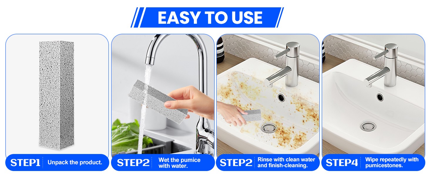 6 Pa Pumice Stone Toilet Bowl Cleaner, Pumice Stone for Cleaning,