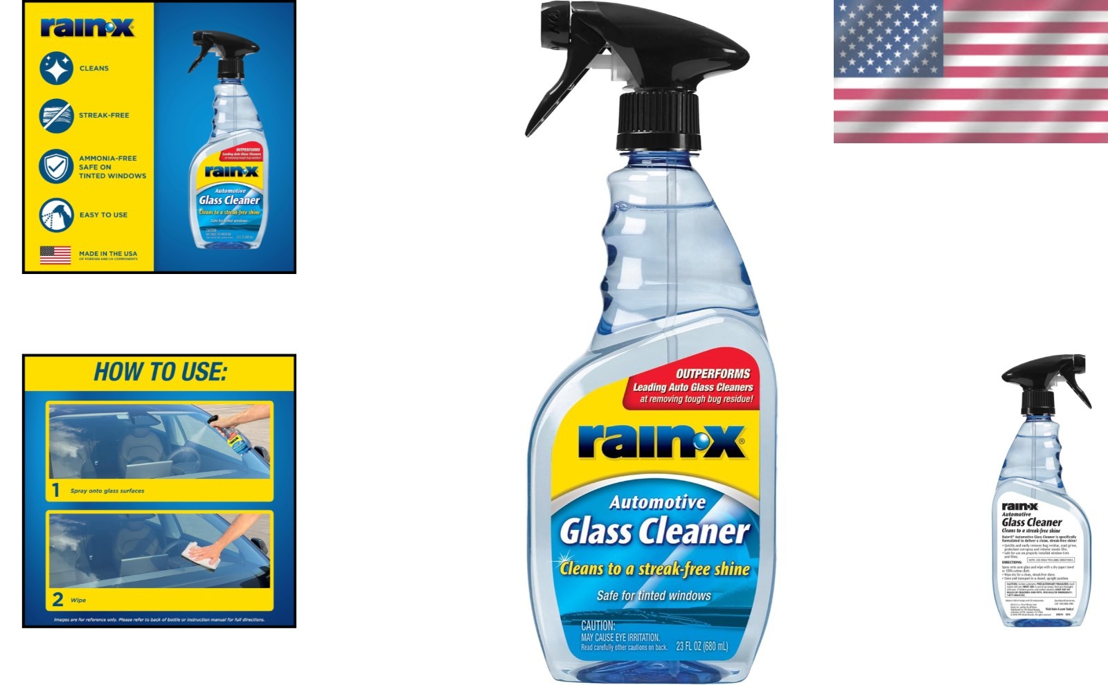 Professional-Grade RainX 23 Fl Oz Glass Cleaner – Effortless Streak-Free Shine