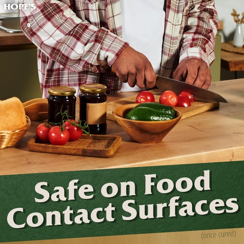 Pure Tung Oil, Food Safe, Premium Waterproof Natural Wood Finish and Sealer