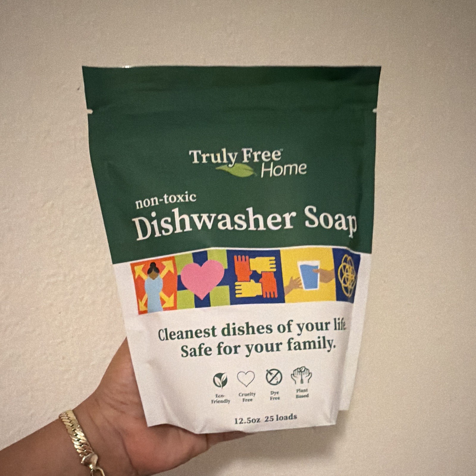 Truly Free Home Dishwasher Soap Eco-Friendly Plant Based 12.5oz 25 Loads