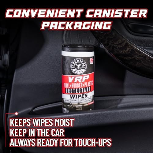 VRP Vinyl, Rubber, Plastic Shine and Protectant Wipes Canister (30 ct) (2