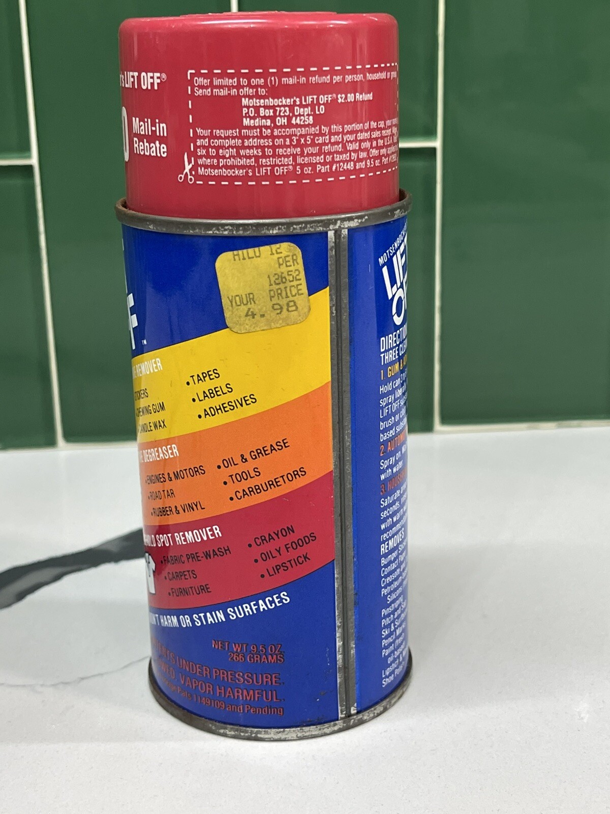 Motsenbocker’s Lift Off 3 Cleaners in 1 9.5oz Can 95% FULL