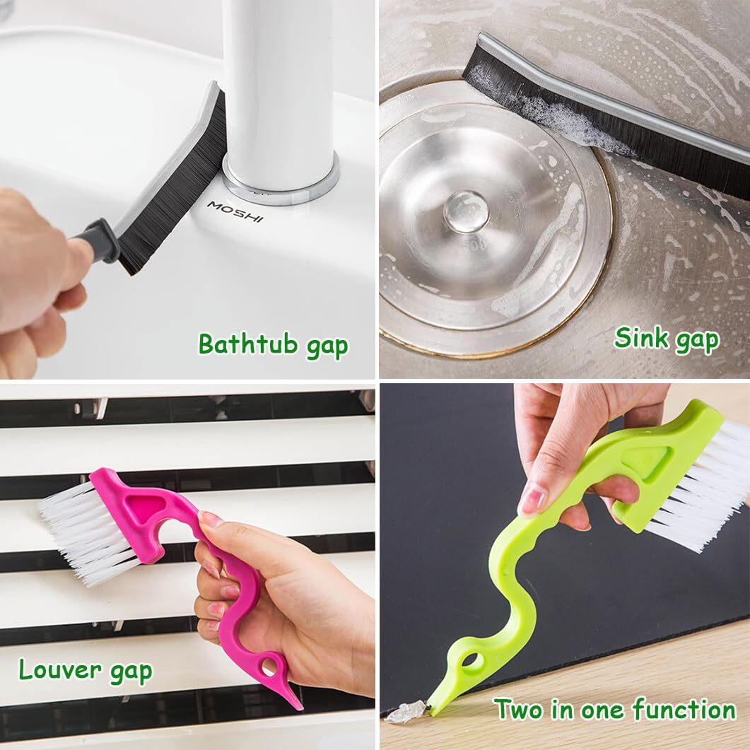 12pcs Small Cleaning Brush Crevice Gap Cleaning Brushdoor Window Track Groove Co