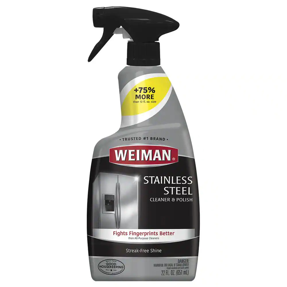 Weiman 22 Oz. Stainless Steel Cleaner and Polish Spray for Appliance Cleaning