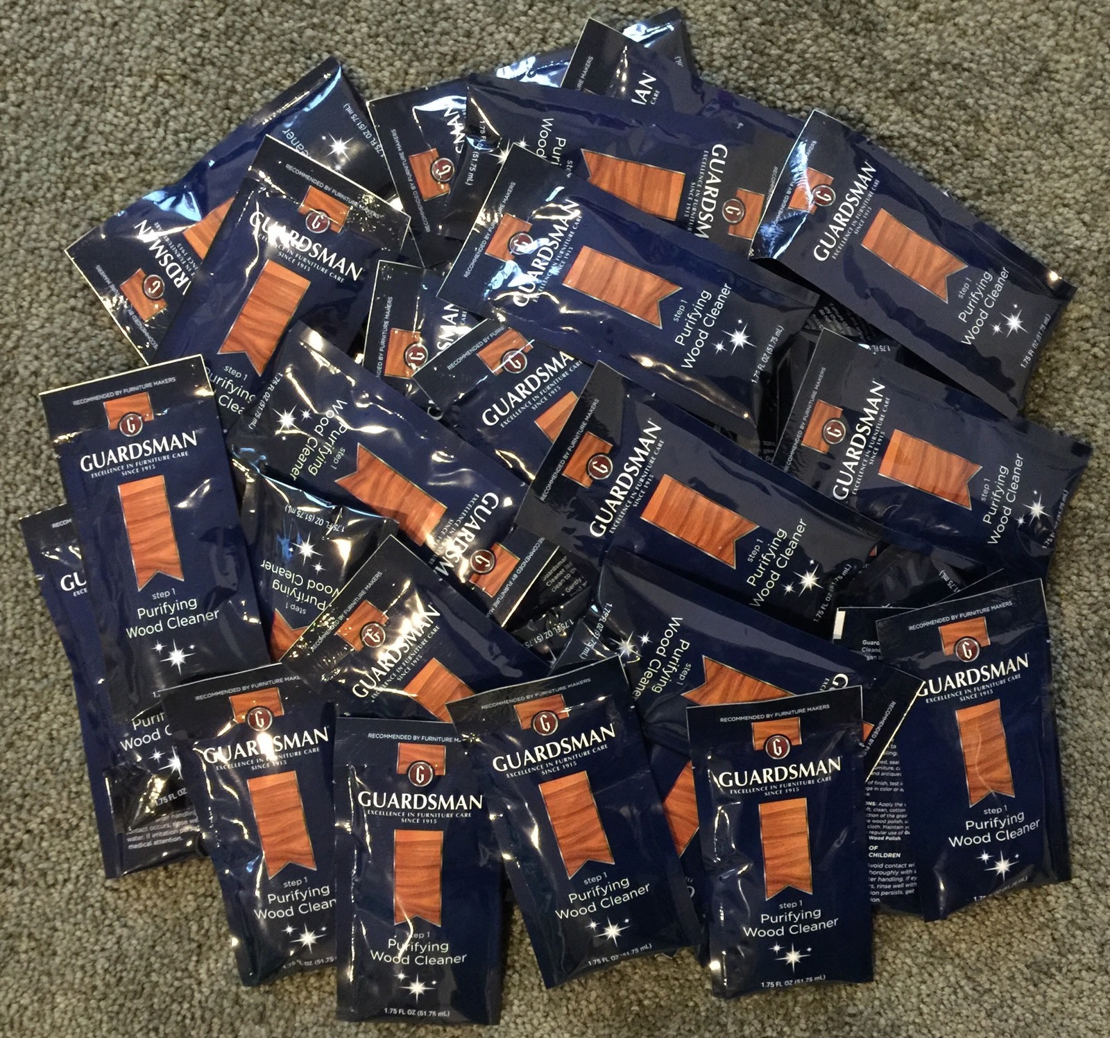 (Lot of 50) Guardsman Purifying Wood Cleaner – Packet 1.75 OZ