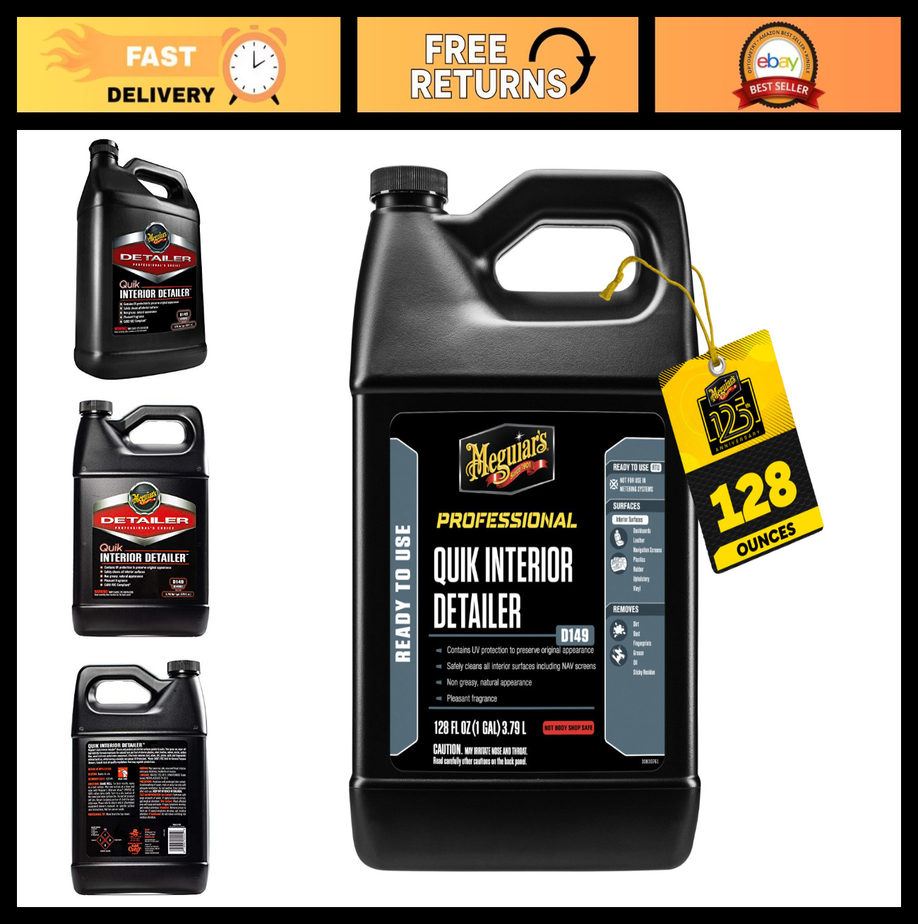 Interior Detailer 3.79L – Quick Clean for All Surfaces, Streak-Free Shine, Easy
