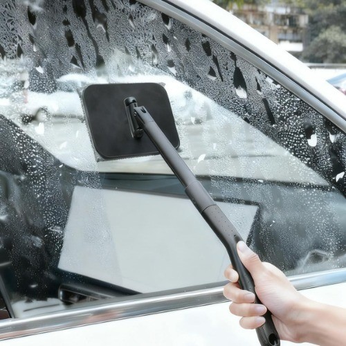 Car Windshield Cleaning Tool, Vehicle Window Glass Cleaner with 4 Reusable Micro