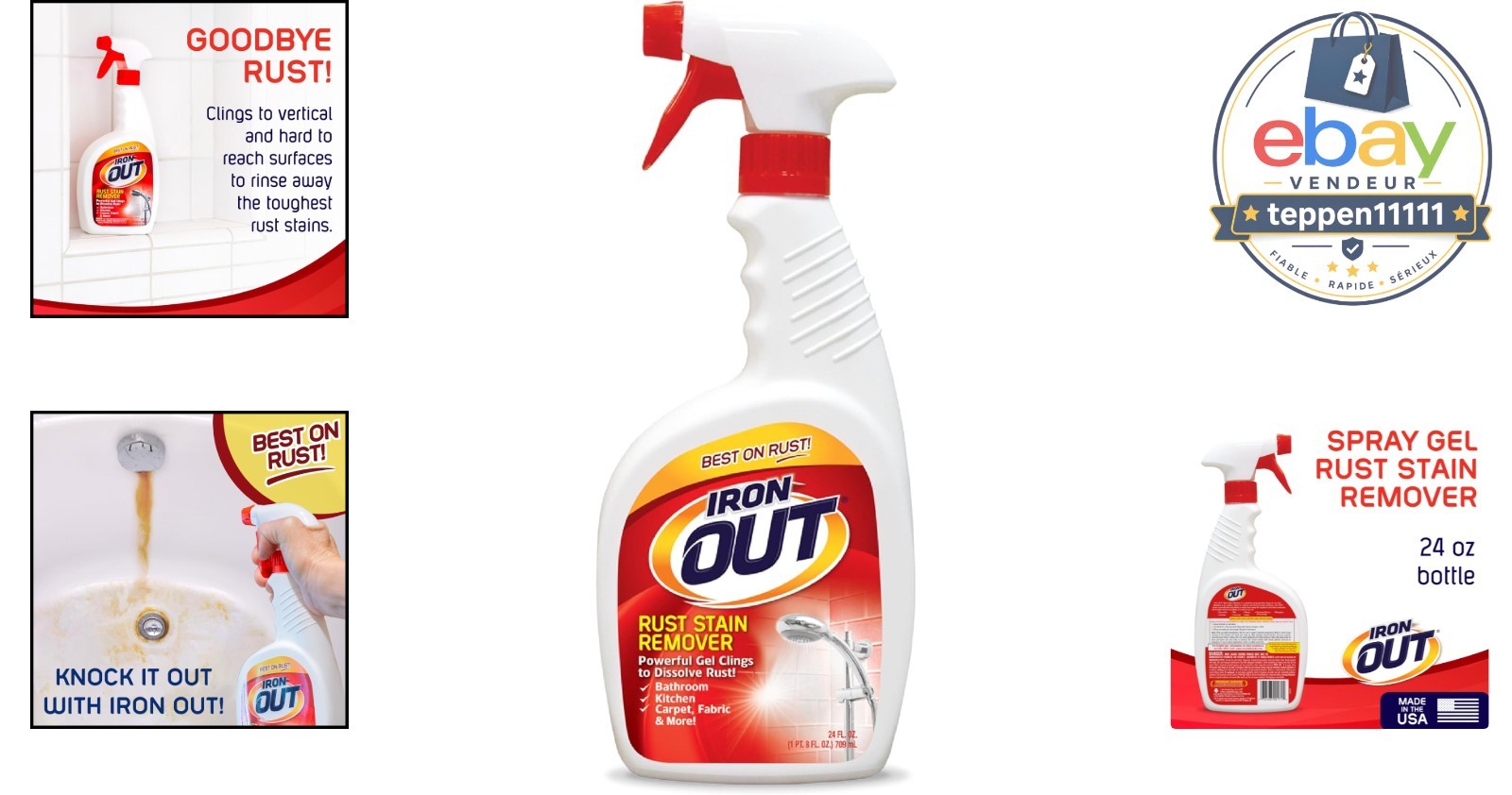 Rust Stain Remover Spray Gel 24 Ounces