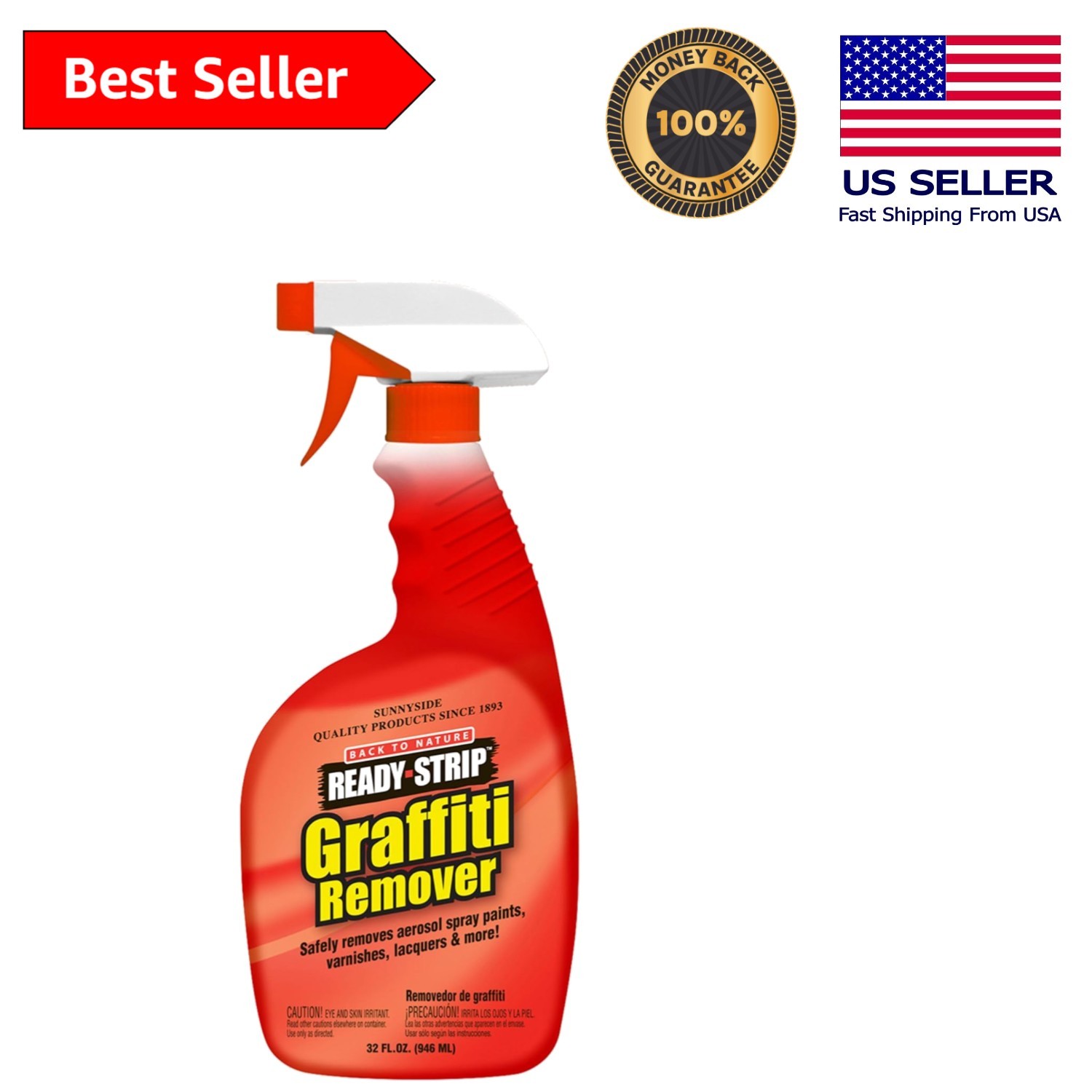 Versatile Water-Based Graffiti Remover Spray – Safe for Concrete, Wood & More