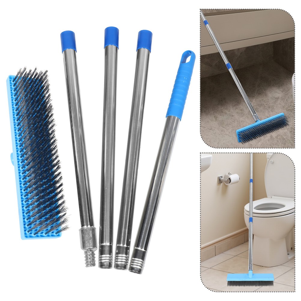 Floor Scrubbing Cleaning Brush Tile Scrubber with Handle Bathroom for Shower