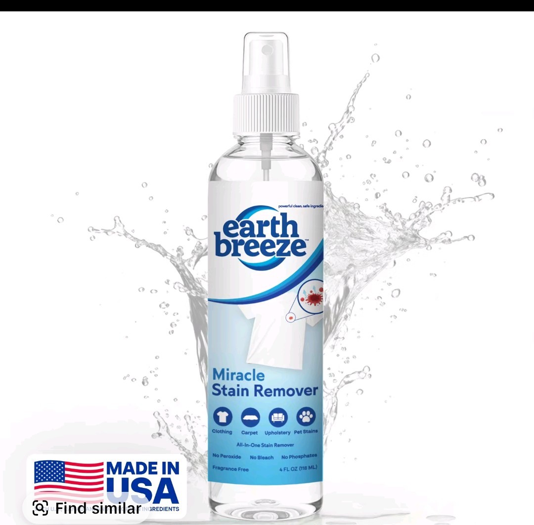 Earth Breeze Miracle Stain Remover Spray – Powerful All-In-One Solution – Remove