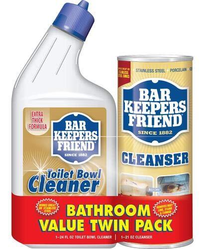 Bar Keeper’s Friend Bathroom Twin Pack Toilet Bowl Cleaner Powdered Cleanser