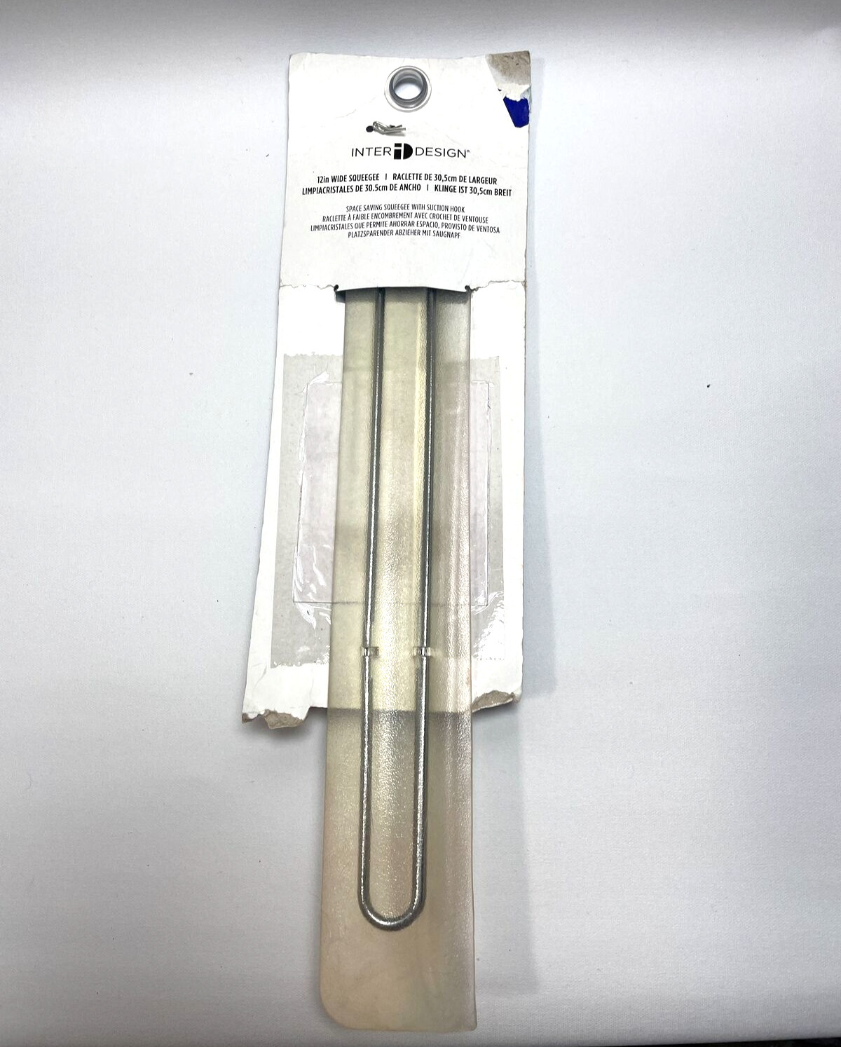 Inter Design 12 in. Wide Squeegee Space Saving Shower Squeegee with Suction Cup