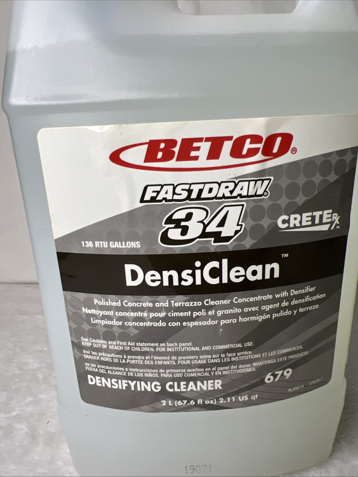 New Betco Densiclean 67.6oz Polished Concrete Terrazzo Cleaner 2L