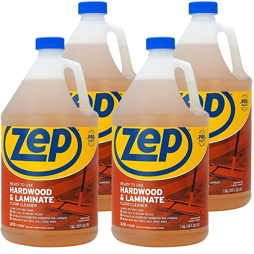 Hardwood & Laminate Floor Cleaner – 1 Gallon (Case of 4) ZUHLF128 – Cleans Finis