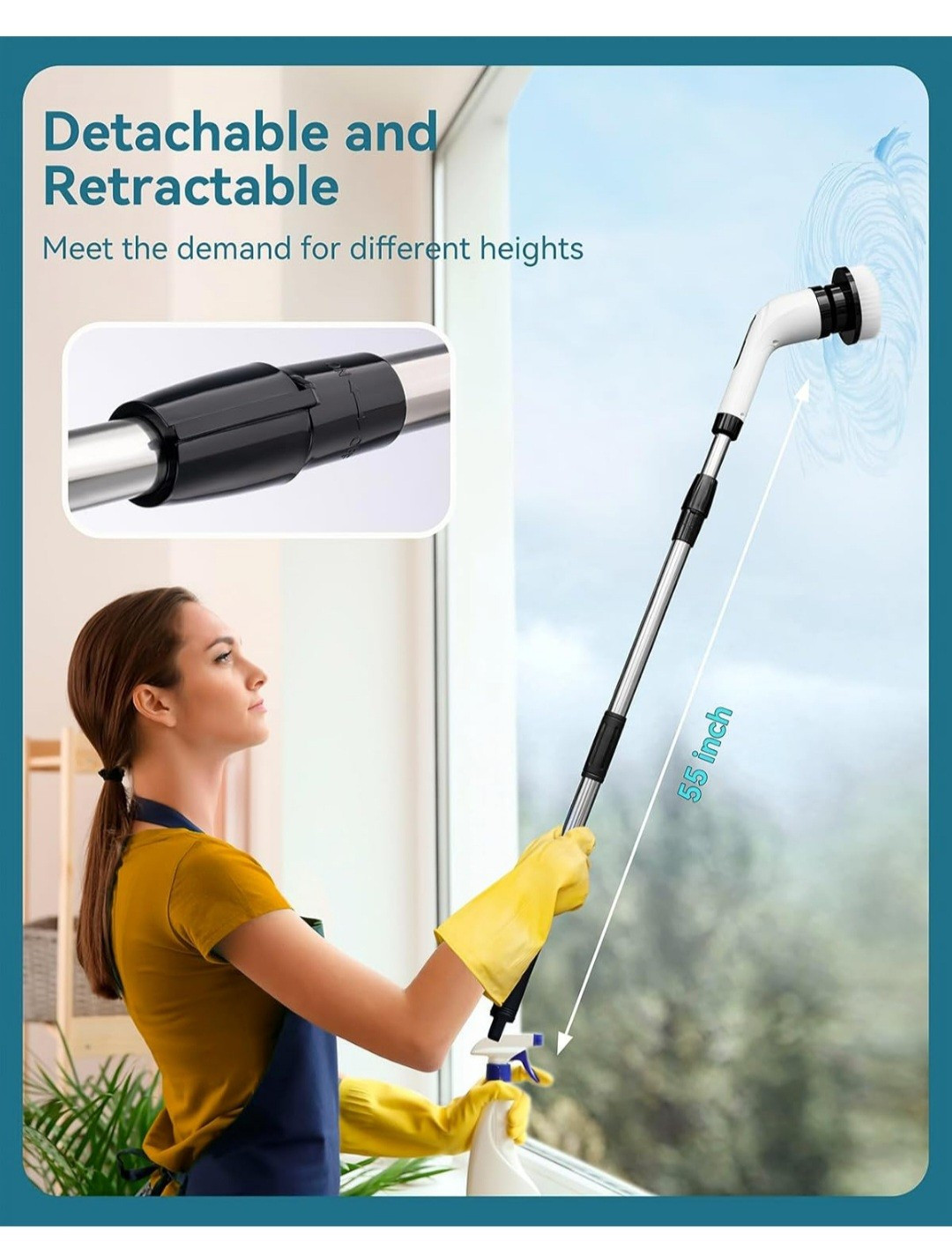 Highyes Electric Spin Scrubber 7-in-1 – Cordless, Waterproof, Rechargable NiB