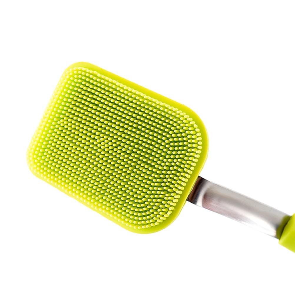 2 Pack Silicone Scrubber Dishwashing Brushes Durable Reusable Green Non Toxic