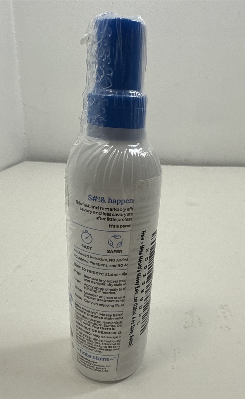 Miss Mouth’s Messy Eater Stain Treater Spray for Baby & Kids, 4 oz, Newborn