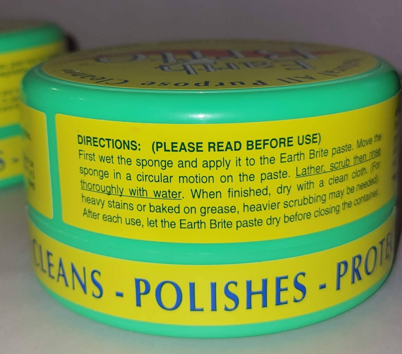 NEW! Lot Of 2! Earth Brite Clay-Based All-Purpose Cleaning Kit 10.5 oz.-Original
