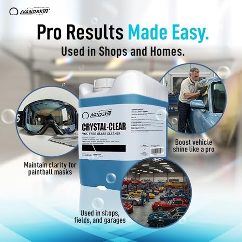 CRYSTAL-CLEAR VOC-Free Glass Cleaner 1 Gallon – Ultra 128 Fl Oz (Pack of 1)
