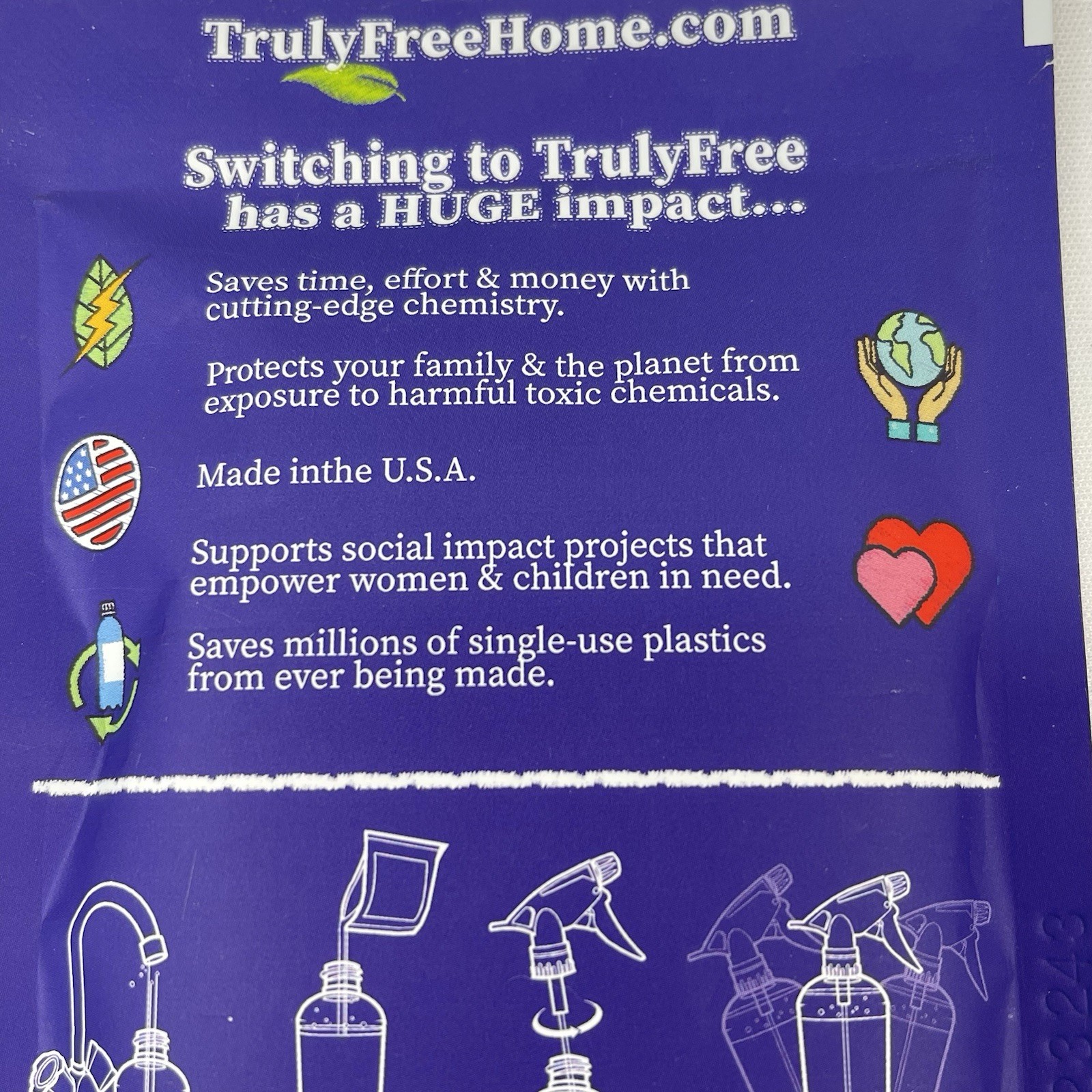 Truly Free Non-Toxic Heavy Duty Degreaser Refill 3 oz Two Packs New