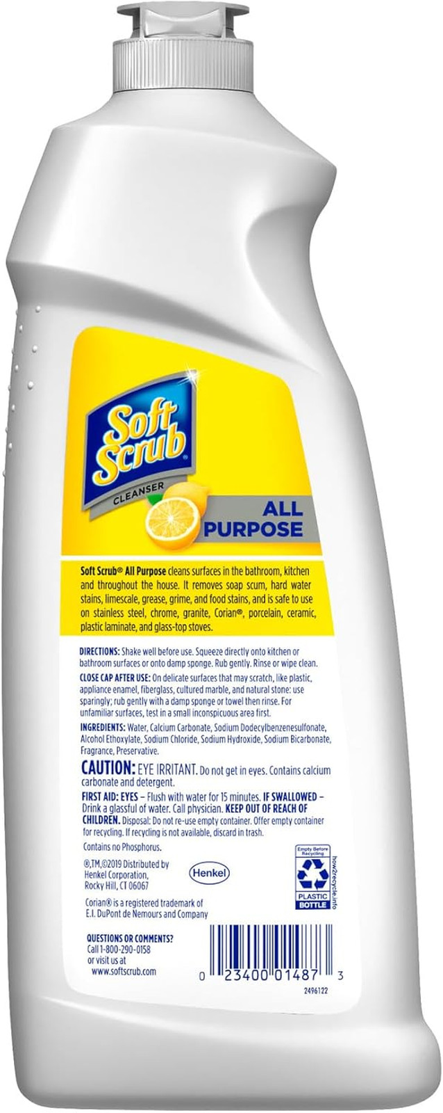 All Purpose Cleaner, Surface Cleanser, Lemon, 36 Fluid Ounces, 6 Count