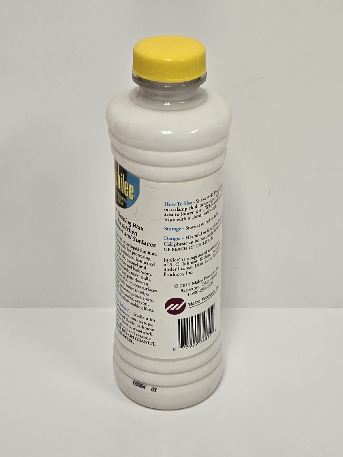 Malco Products Jubilee Kitchen Wax 15 FL. OZ. Bottle Never Used