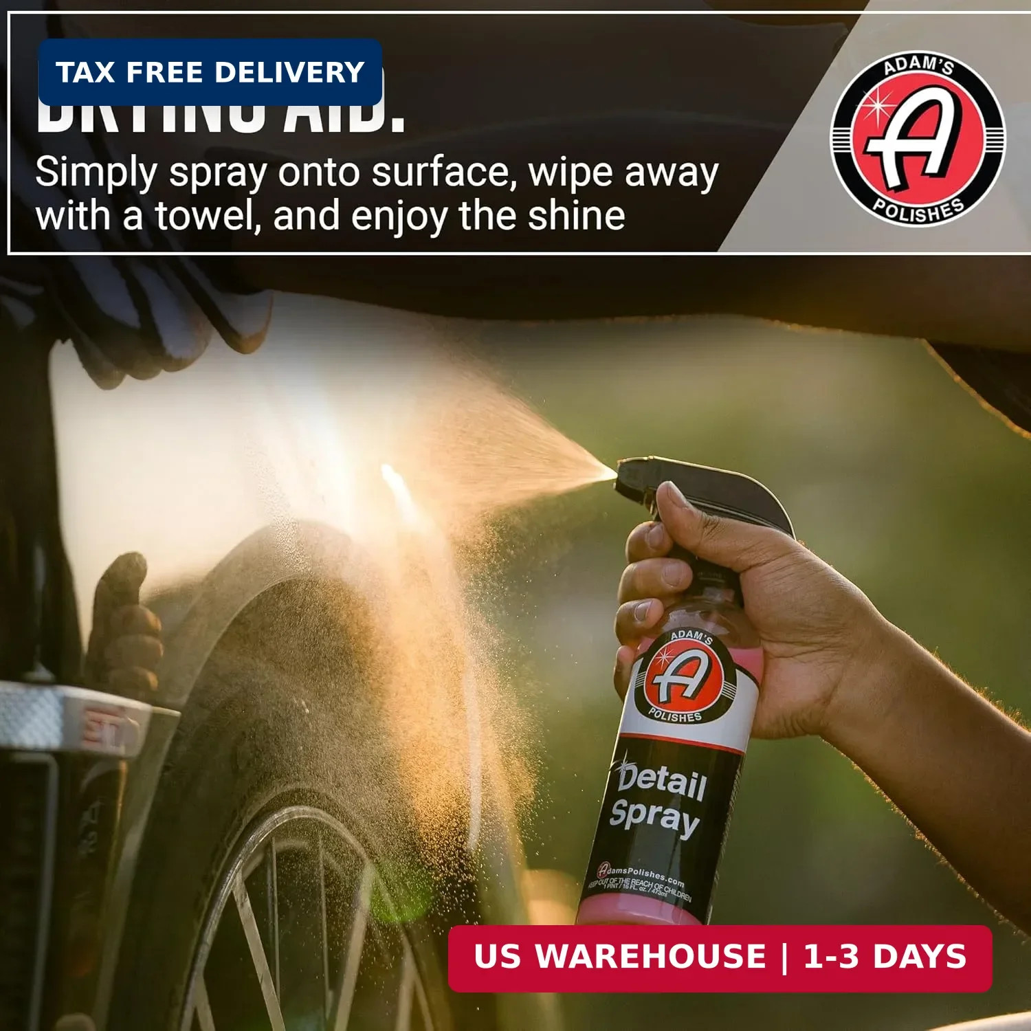 Adam’s Detail Spray (16 fl. oz) – Quick Waterless Car Detailer | Polisher Clay B