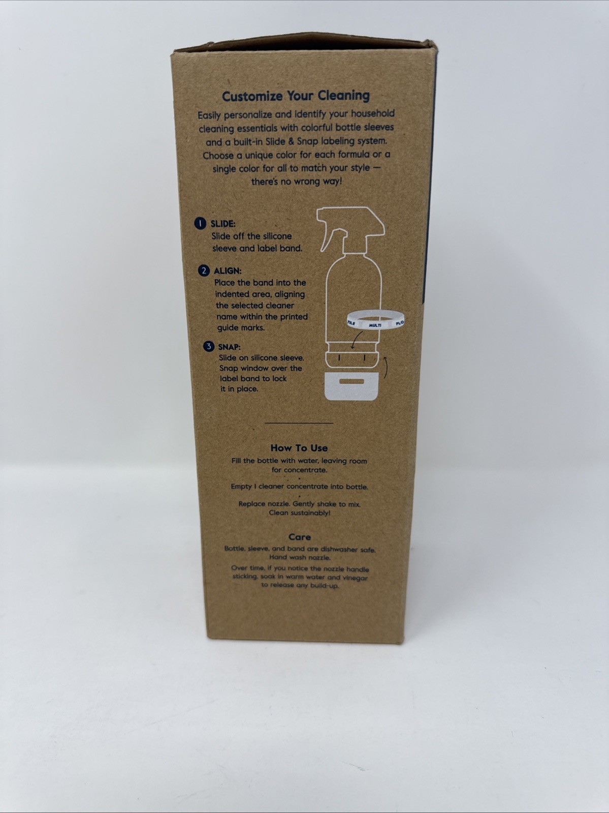 Grove Co 16oz Glass Spray Bottle Brilliant White Silicone Sleeve w/Spray Nozzle