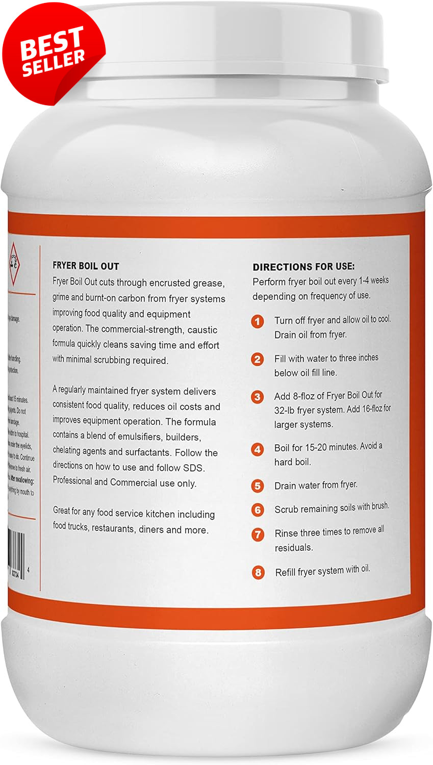 Fryer Cleaner 8lb Concentrated Powder Commercial Strength 21 Cleanings – US