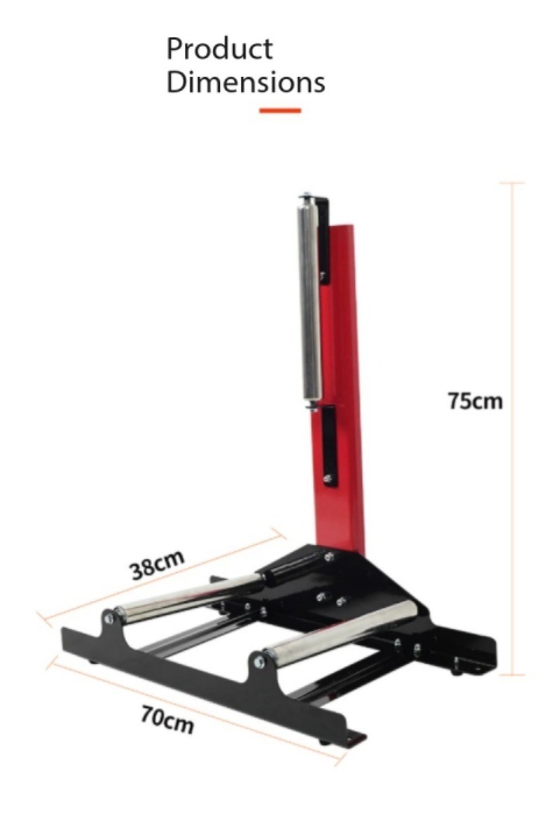 Professional Car Tire and Wheel Cleaning Rack with Rotating and Rolling Brackets