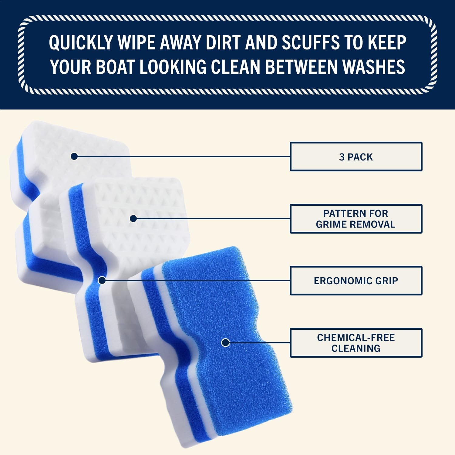 Boat Scuff Eraser Magic Boat Eraser Cleaner for Seats Hulls Marine Cleaning Pad